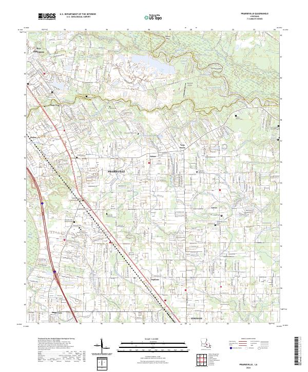 US Topo 7.5-minute map for Prairieville LA