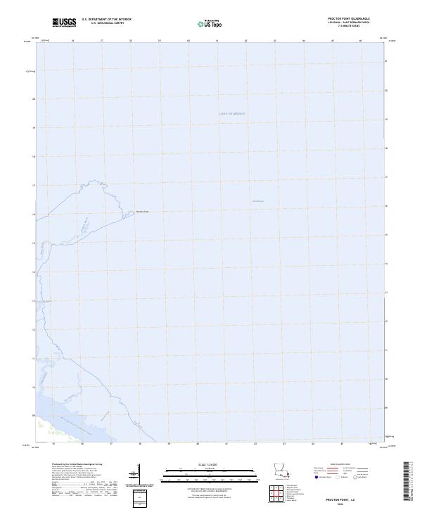 US Topo 7.5-minute map for Proctor Point LA