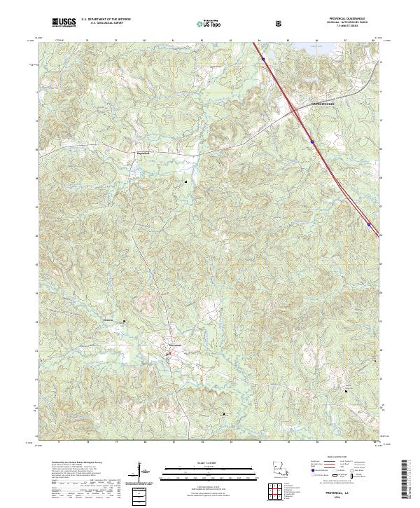 US Topo 7.5-minute map for Provencal LA