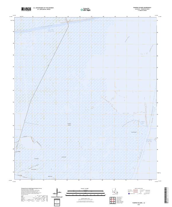 US Topo 7.5-minute map for Pumpkin Islands LA