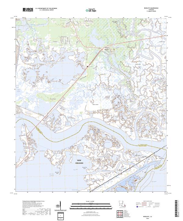 US Topo 7.5-minute map for Rigolets LA