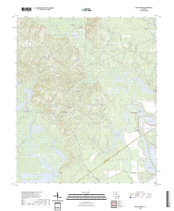 US Topo 7.5-minute map for Rocky Branch LA