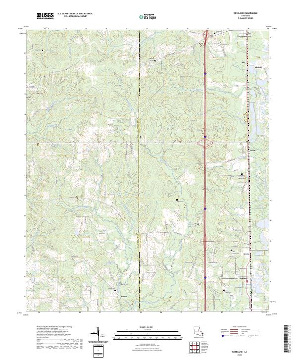 US Topo 7.5-minute map for Roseland LA