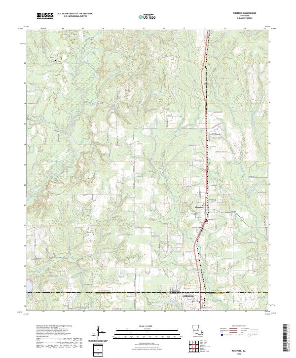 US Topo 7.5-minute map for Rosepine LA