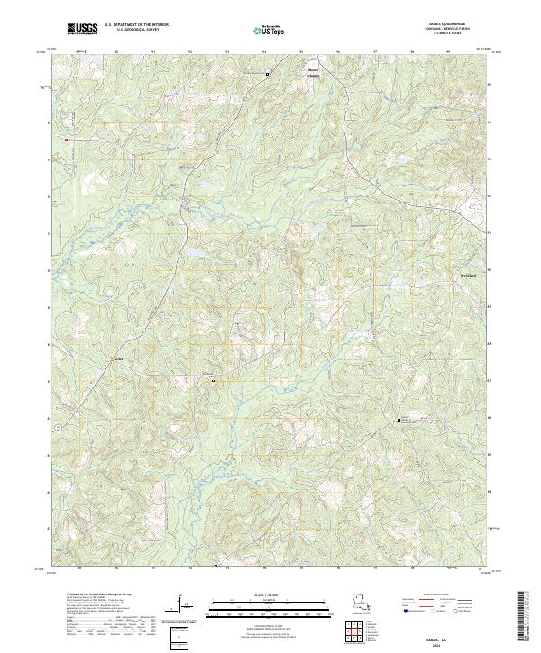 US Topo 7.5-minute map for Sailes LA