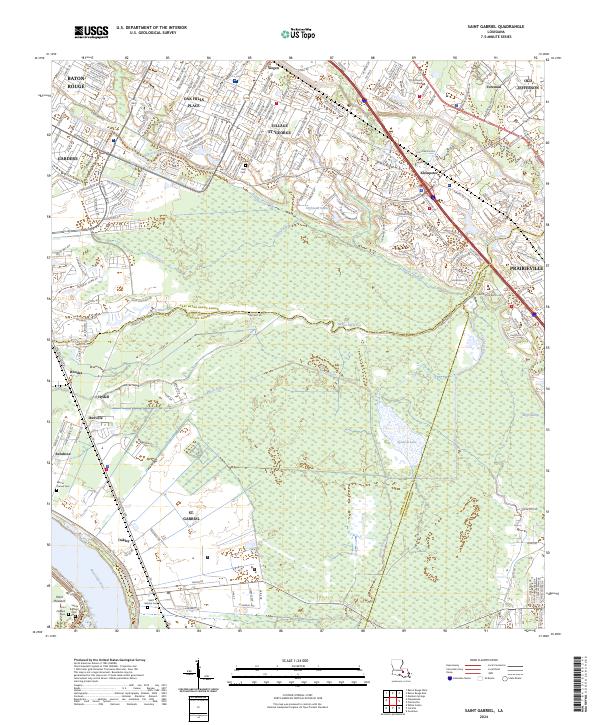 US Topo 7.5-minute map for Saint Gabriel LA