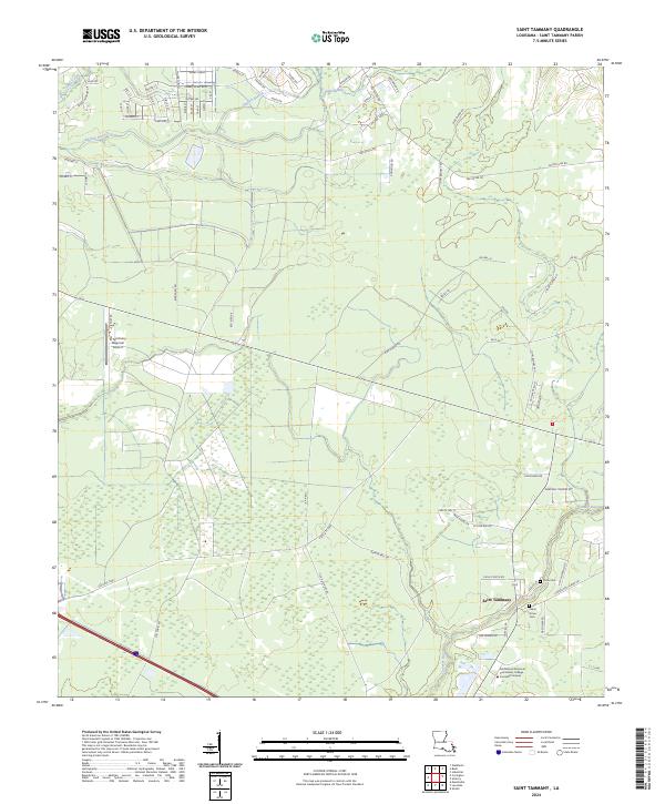 US Topo 7.5-minute map for Saint Tammany LA