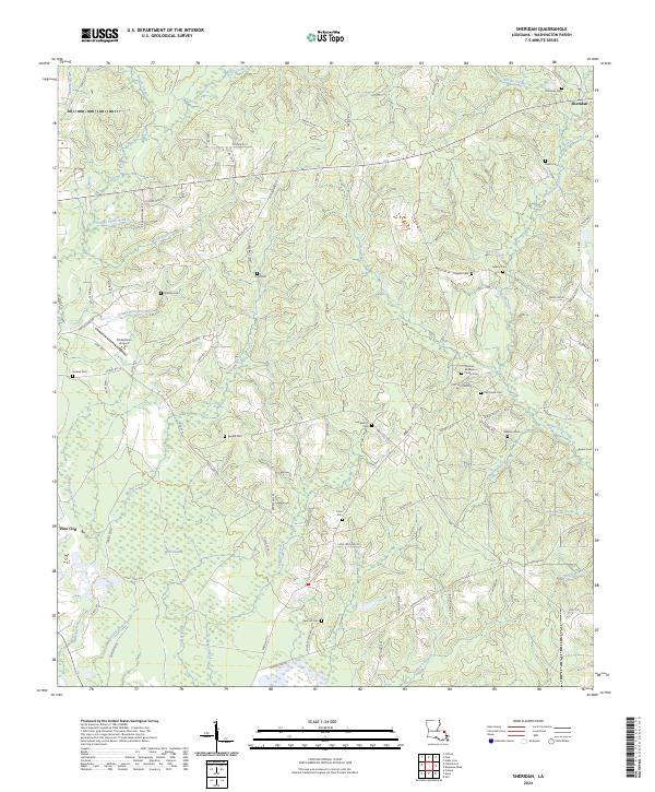 US Topo 7.5-minute map for Sheridan LA