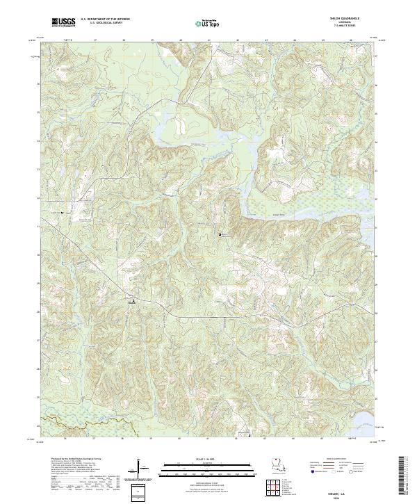 US Topo 7.5-minute map for Shiloh LA