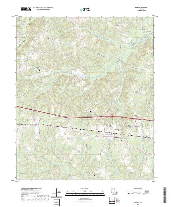 US Topo 7.5-minute map for Simsboro LA