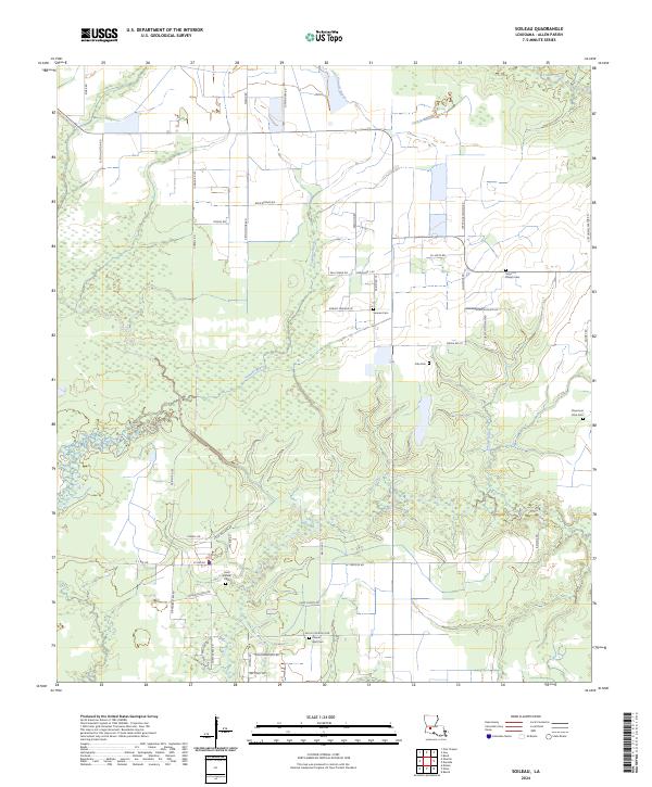 US Topo 7.5-minute map for Soileau LA