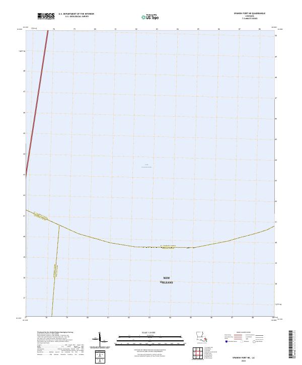 US Topo 7.5-minute map for Spanish Fort NE LA