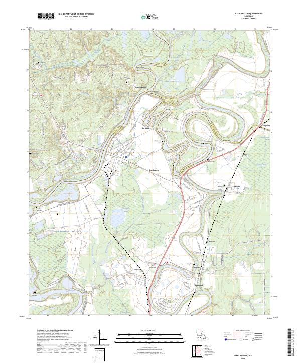 US Topo 7.5-minute map for Sterlington LA