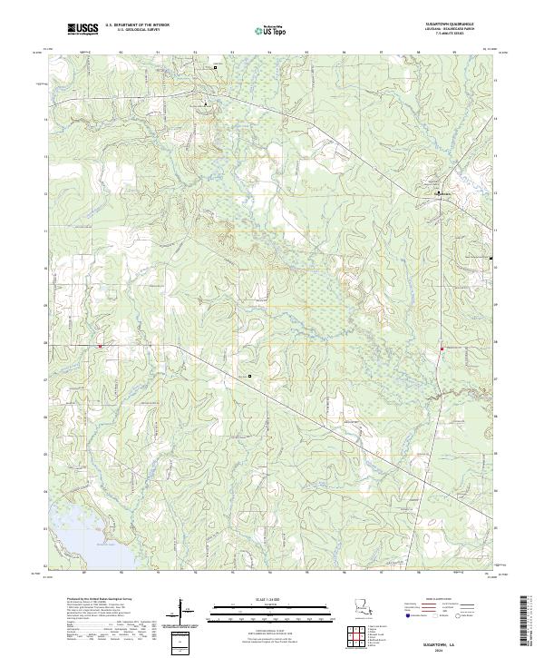 US Topo 7.5-minute map for Sugartown LA