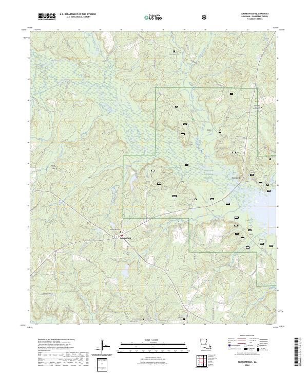 US Topo 7.5-minute map for Summerfield LA