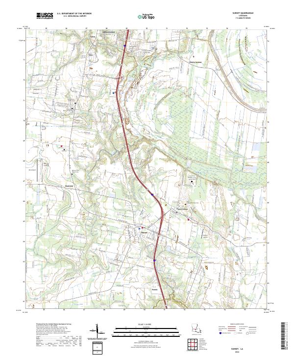 US Topo 7.5-minute map for Sunset LA