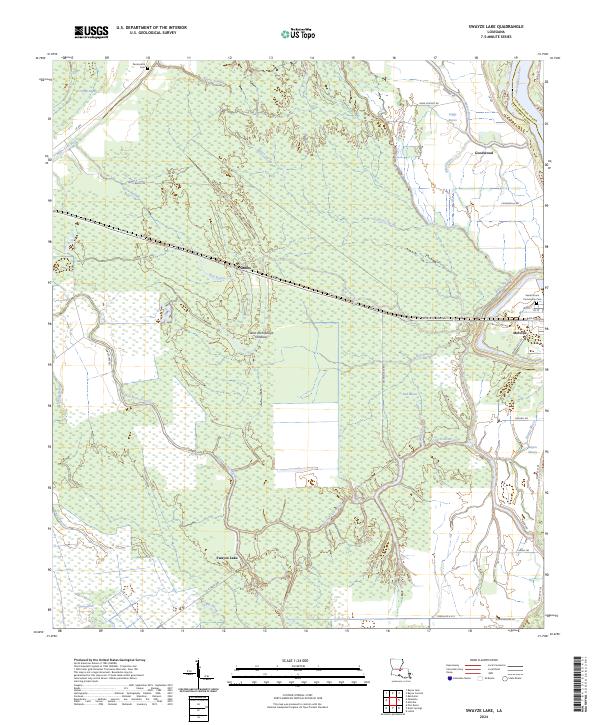 US Topo 7.5-minute map for Swayze Lake LA