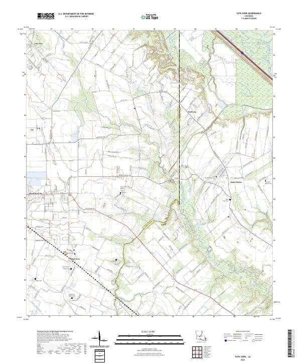 US Topo 7.5-minute map for Tate Cove LA