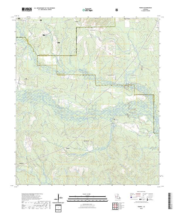 US Topo 7.5-minute map for Temple LA