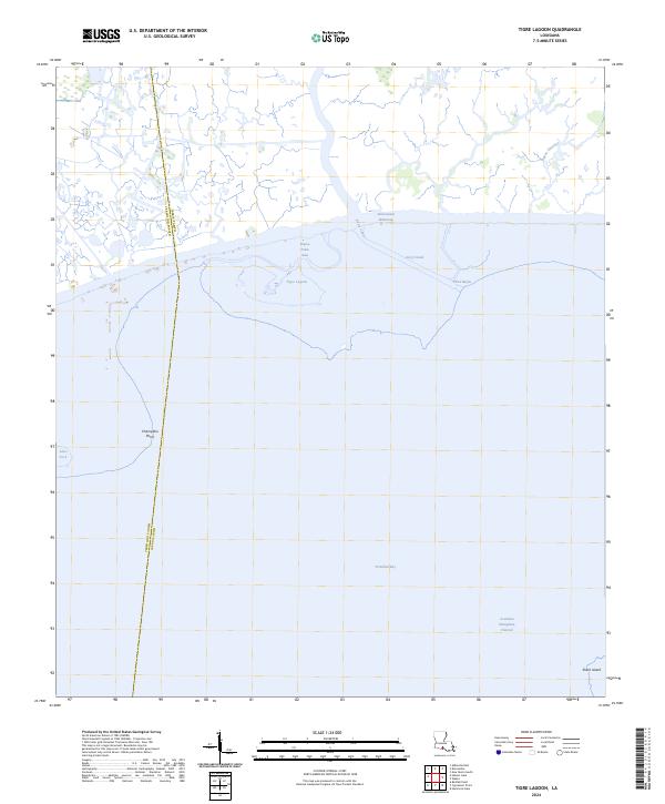 US Topo 7.5-minute map for Tigre Lagoon LA