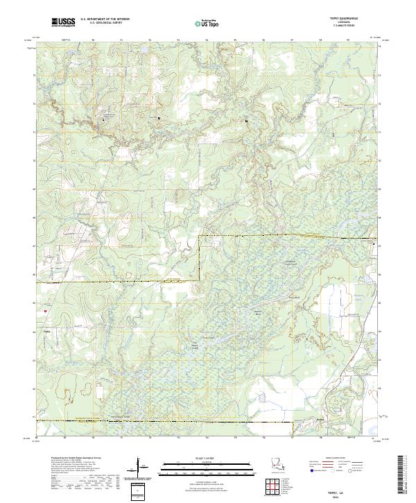 US Topo 7.5-minute map for Topsy LA