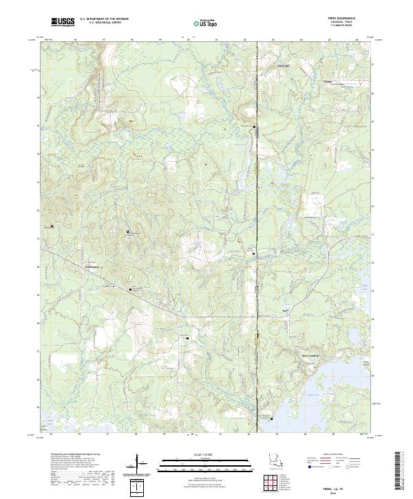 US Topo 7.5-minute map for Trees LATX