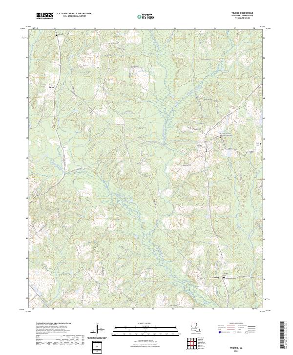 US Topo 7.5-minute map for Truxno LA