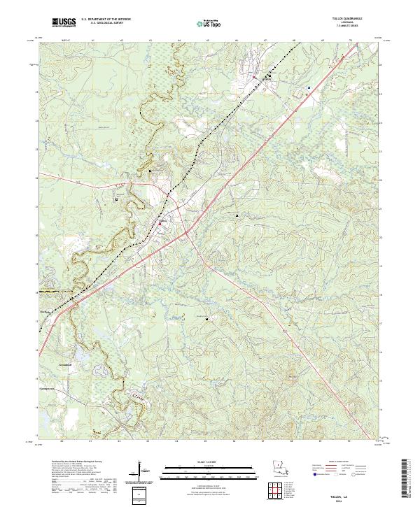 US Topo 7.5-minute map for Tullos LA