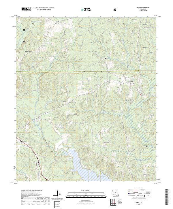 US Topo 7.5-minute map for Verda LA