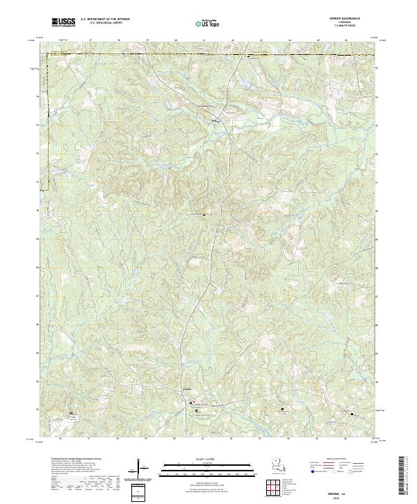 US Topo 7.5-minute map for Vernon LA