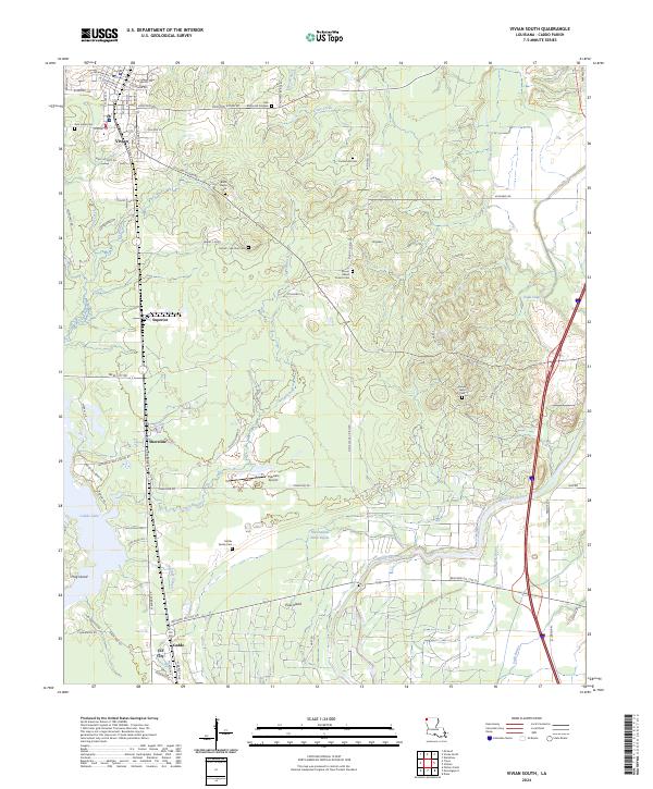 US Topo 7.5-minute map for Vivian South LA