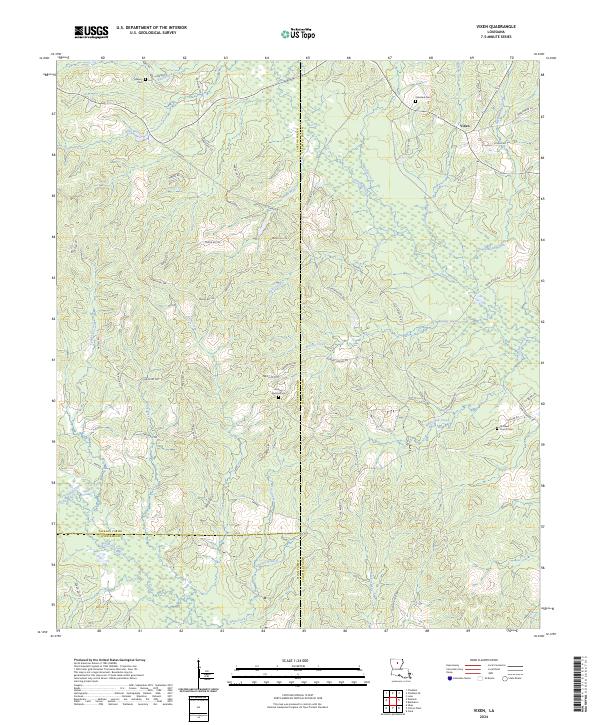 US Topo 7.5-minute map for Vixen LA