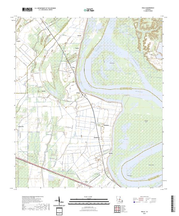 US Topo 7.5-minute map for Walls LA