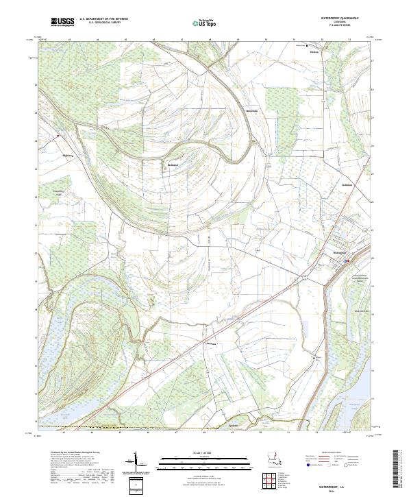 US Topo 7.5-minute map for Waterproof LA