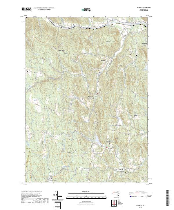 US Topo 7.5-minute map for Ashfield MA