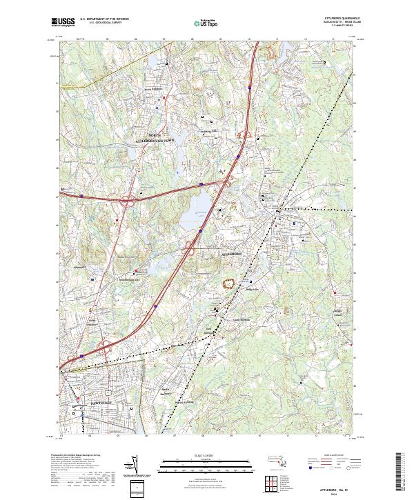 US Topo 7.5-minute map for Attleboro MARI