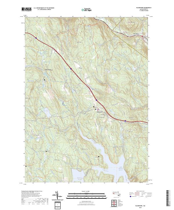 US Topo 7.5-minute map for Blandford MA