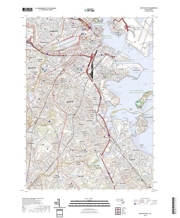 US Topo 7.5-minute map for Boston South MA