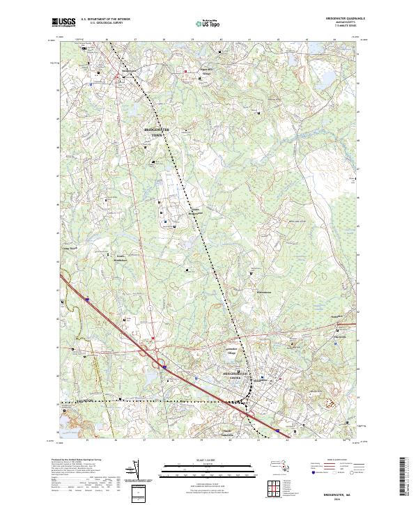 US Topo 7.5-minute map for Bridgewater MA