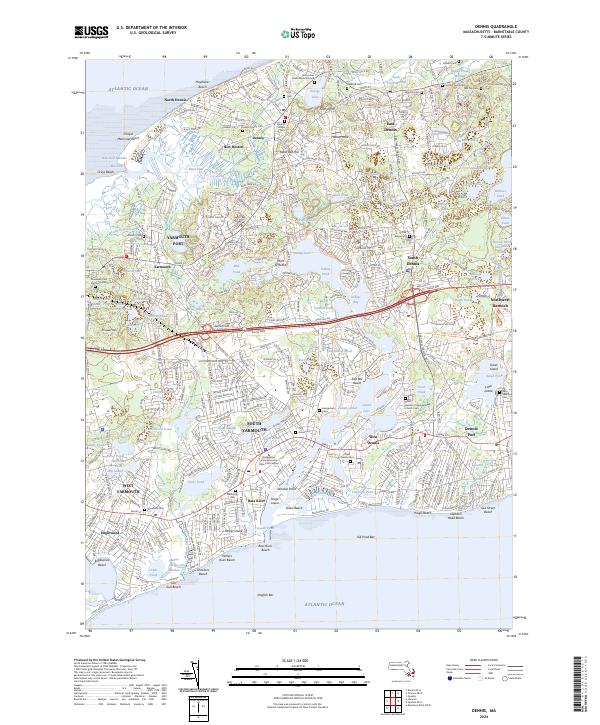 US Topo 7.5-minute map for Dennis MA