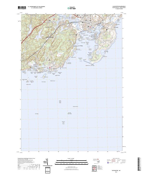 US Topo 7.5-minute map for Gloucester MA