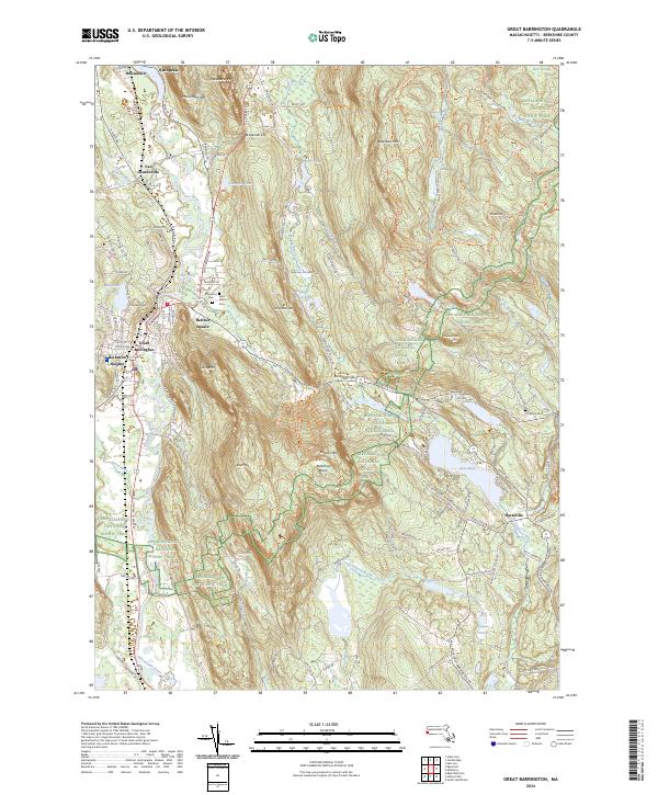 US Topo 7.5-minute map for Great Barrington MA