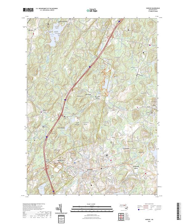 US Topo 7.5-minute map for Hudson MA