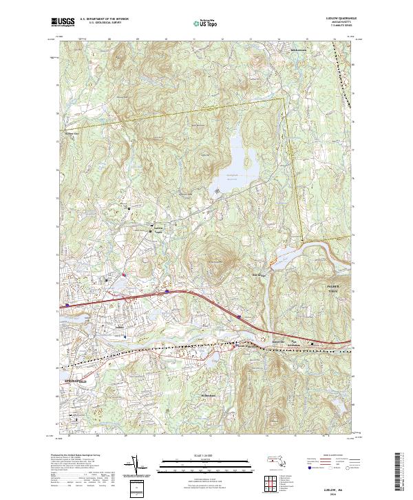 US Topo 7.5-minute map for Ludlow MA