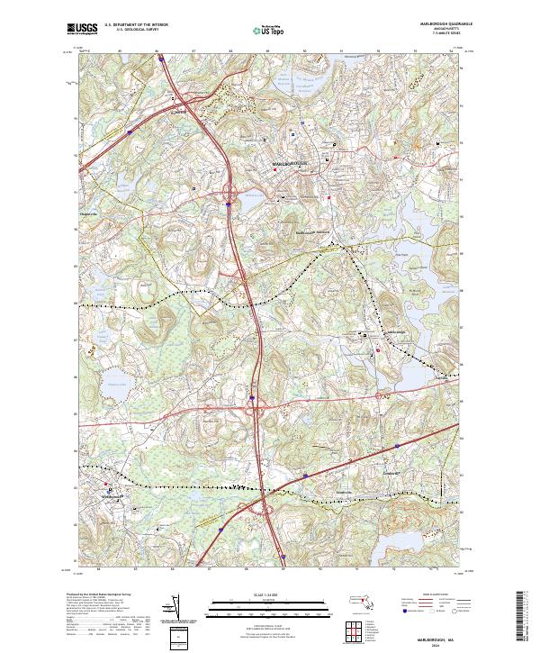 US Topo 7.5-minute map for Marlborough MA