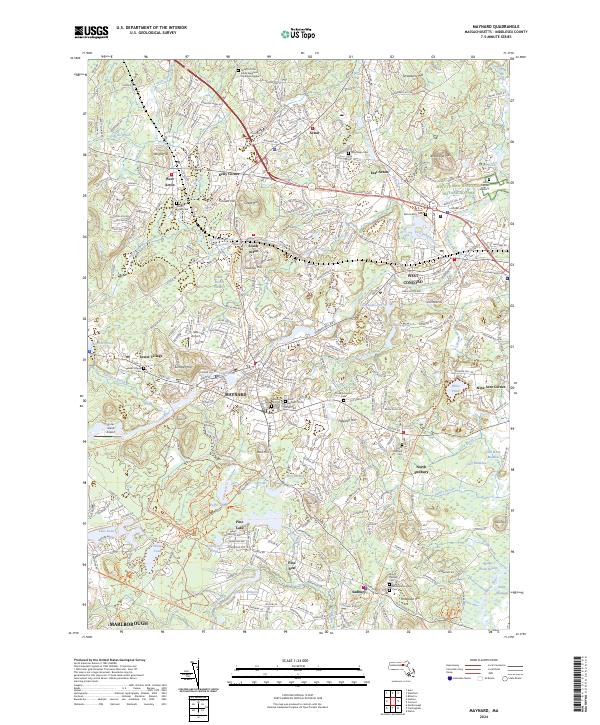 US Topo 7.5-minute map for Maynard MA