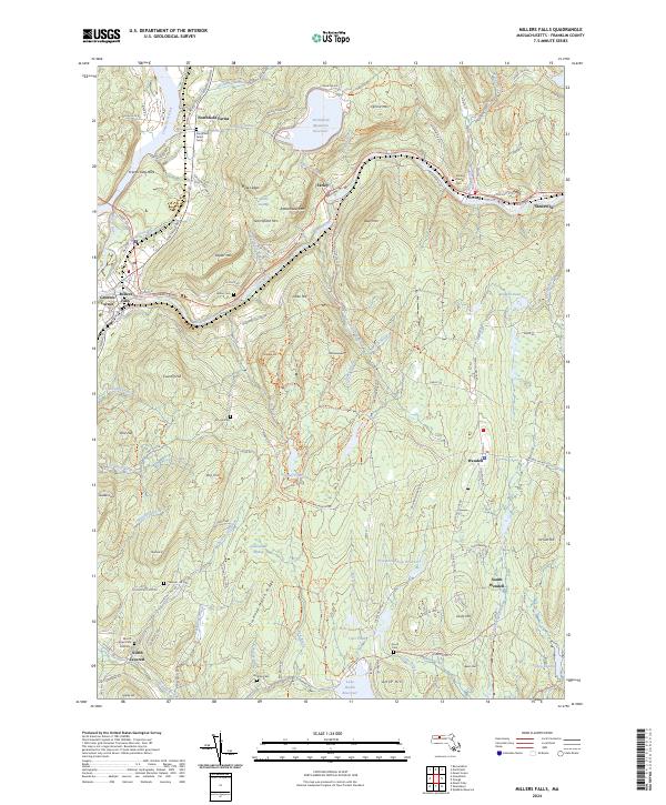 US Topo 7.5-minute map for Millers Falls MA