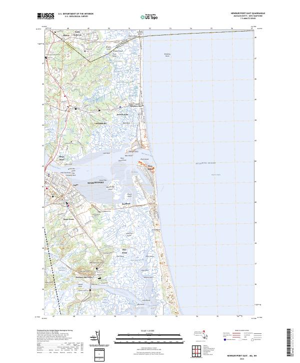 US Topo 7.5-minute map for Newburyport East MANH