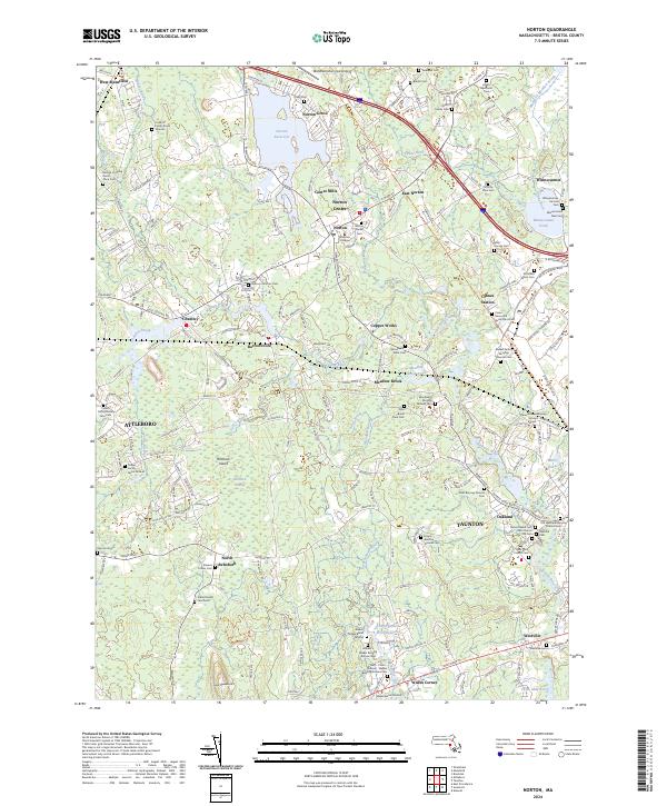 US Topo 7.5-minute map for Norton MA