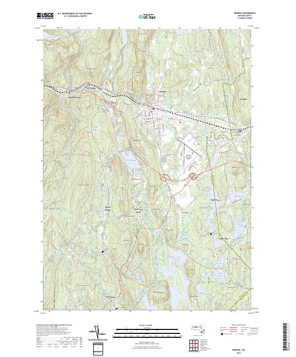 US Topo 7.5-minute map for Orange MA